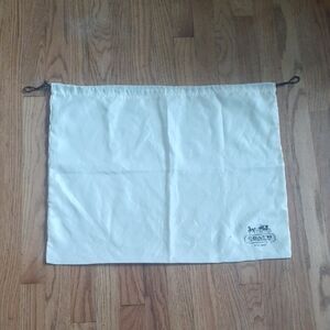 Cream White Coach Dust Bag